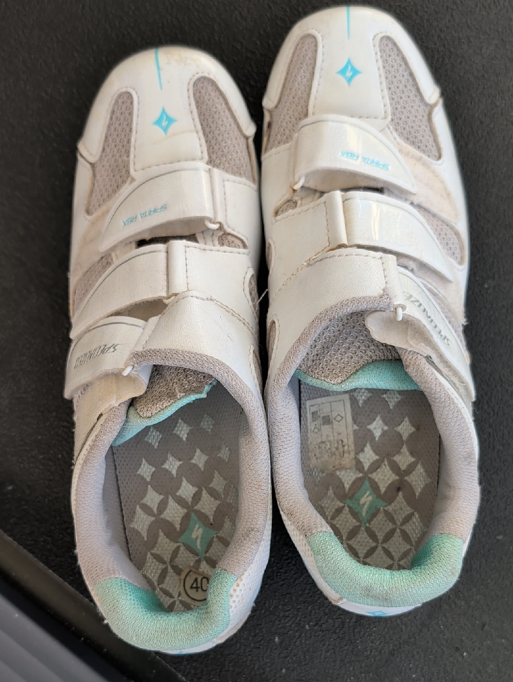 Specialized Women's White & Light Teal Athletic Shoes